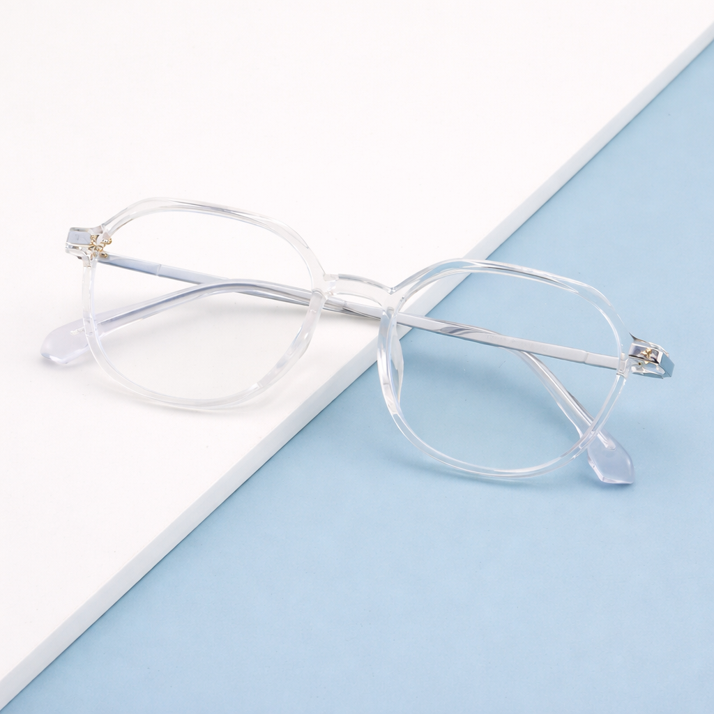 Oval shaped eyeglass frame